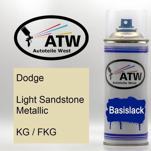 Dodge, Light Sandstone Metallic, KG / FKG: 400ml Sprühdose, von ATW Autoteile West.